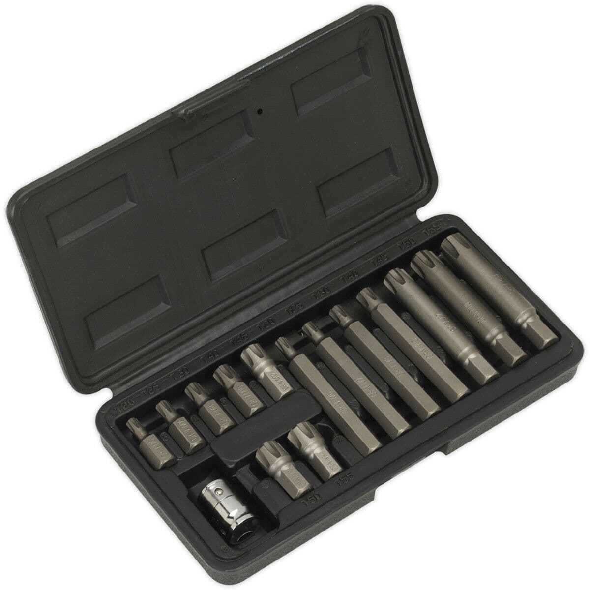 15pc RIBE Socket & Bit Holder Set 3 8" Square Drive Quick Change Short & Long