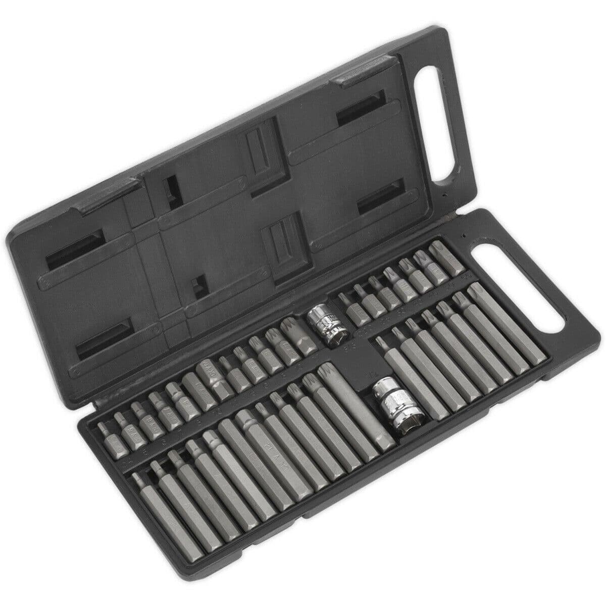 40pc TRX Star Hex Key Spline Socket Bit Set 3 8" & 1 2" Square Drive Kit