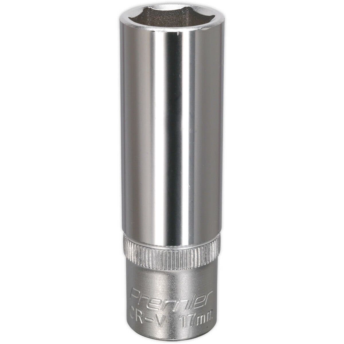 17mm Steel Deep Drive Socket 1 2" Square Drive Chrome Vanadium Socket