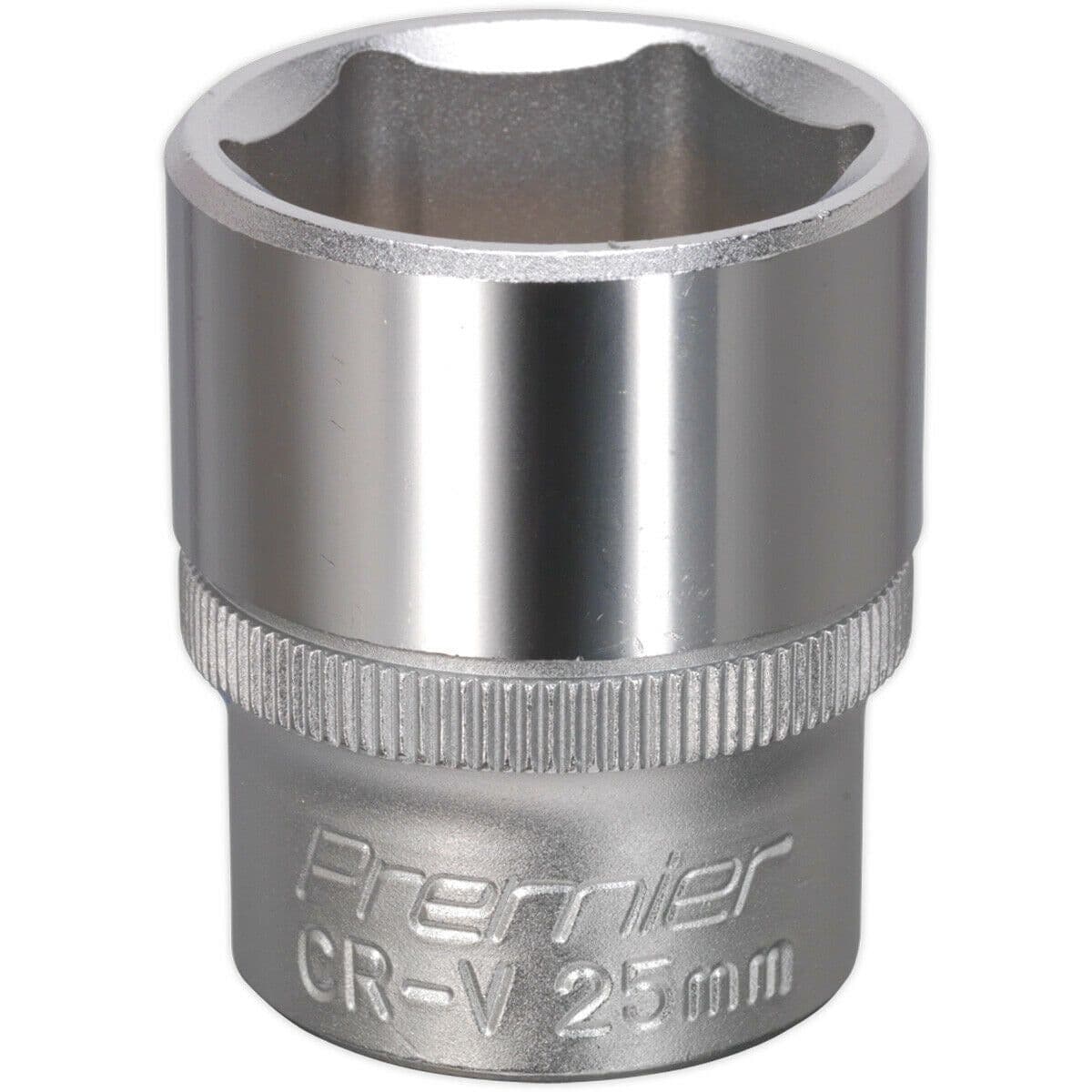 25mm Steel Drive Socket - 1/2" Square Drive - Chrome Vanadium Wrench Socket