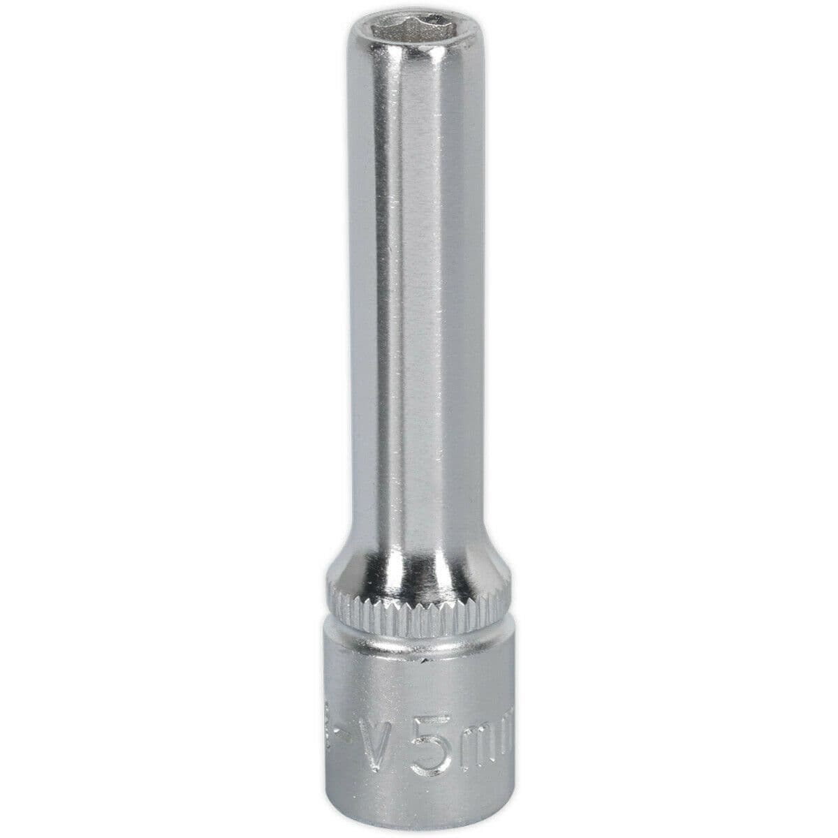 5mm Forged Steel Deep Drive Socket - 1/4" Square Drive Chrome Vanadium Socket