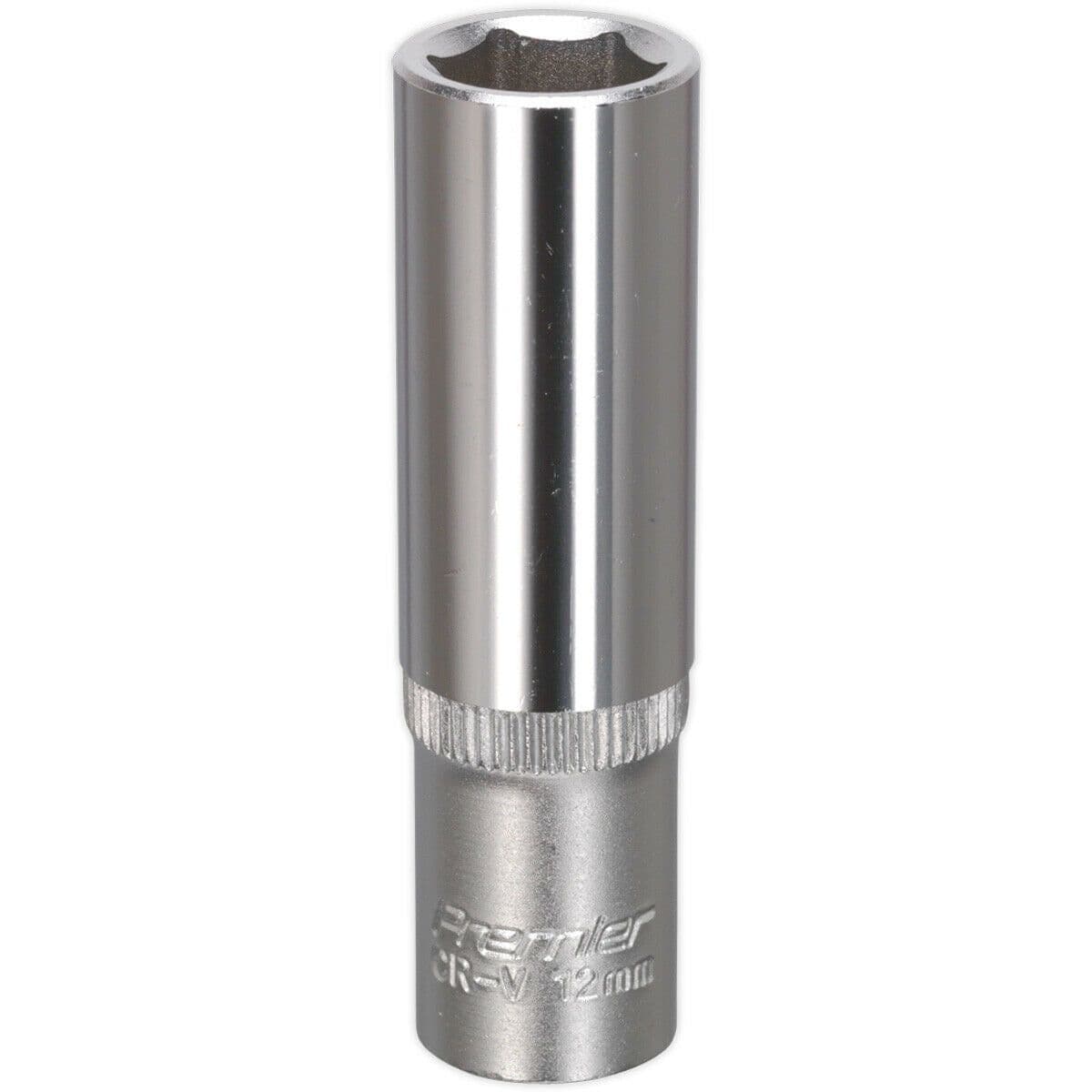 12mm Forged Steel Deep Drive Socket - 3/8" Square Drive - Chrome Vanadium Socket