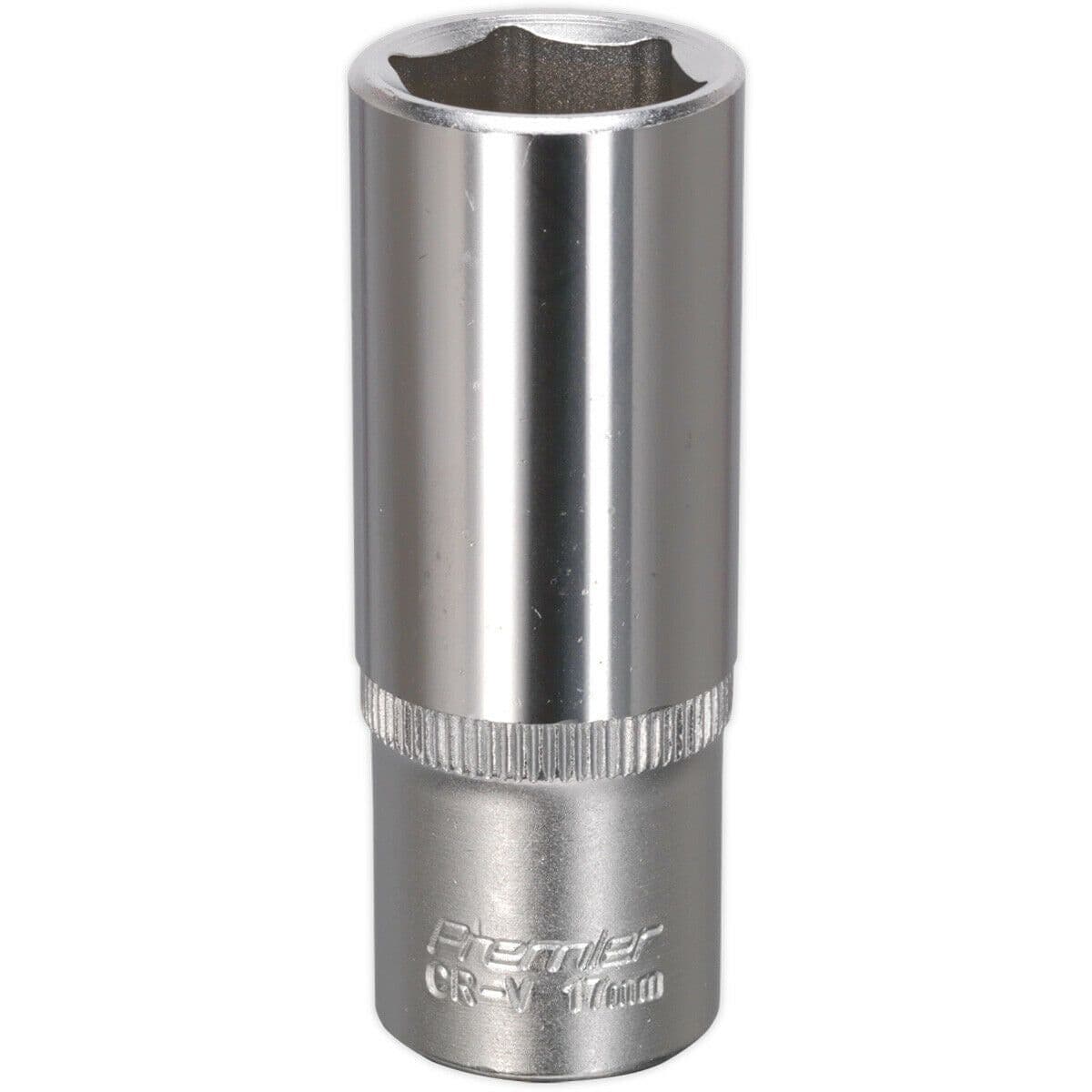 17mm Forged Steel Deep Drive Socket - 3/8" Square Drive - Chrome Vanadium Socket