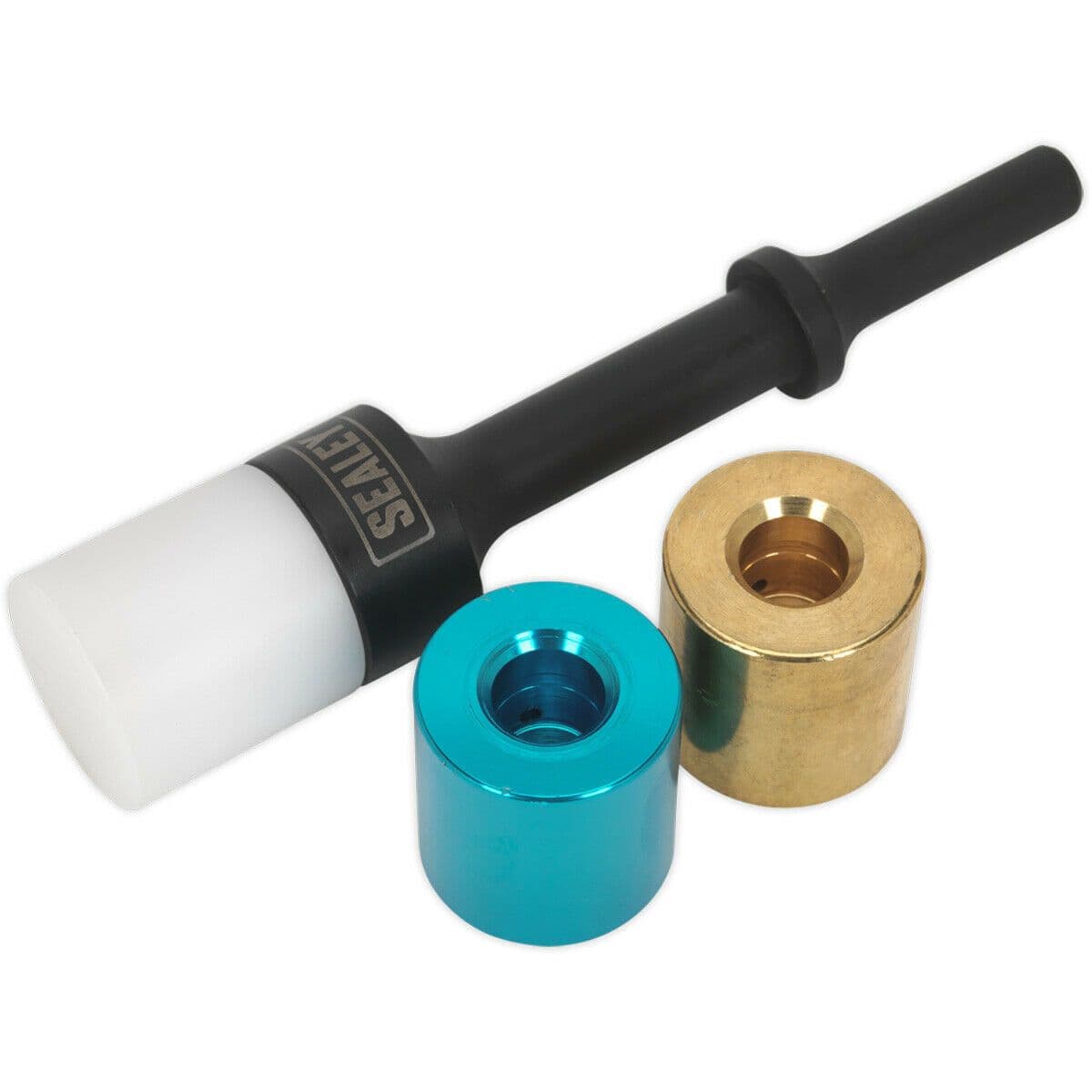 Air Hammer Dent Removal Kit 3 Interchangeable Heads Aluminium Nylon & Brass