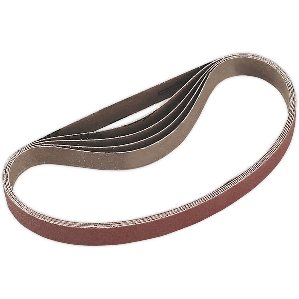 5 PACK 20mm x 520mm Sanding Belts 100 Grit Aluminium Oxide Slim Detail Loop