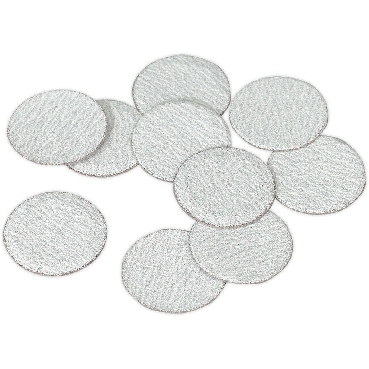 10 PACK 75mm Hook & Loop Mini Sanding Discs 60 Grit Aluminium Oxide Sheet