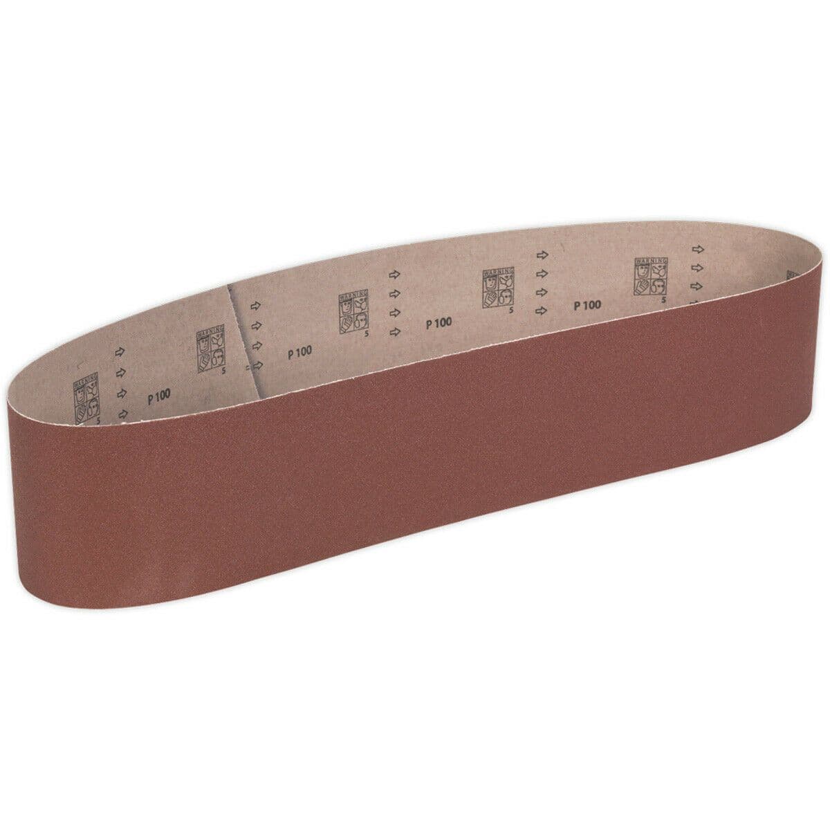 PREMIUM 100mm x 1220mm Sanding Belt - 100 Grit Aluminium Oxide Cloth Backed Loop