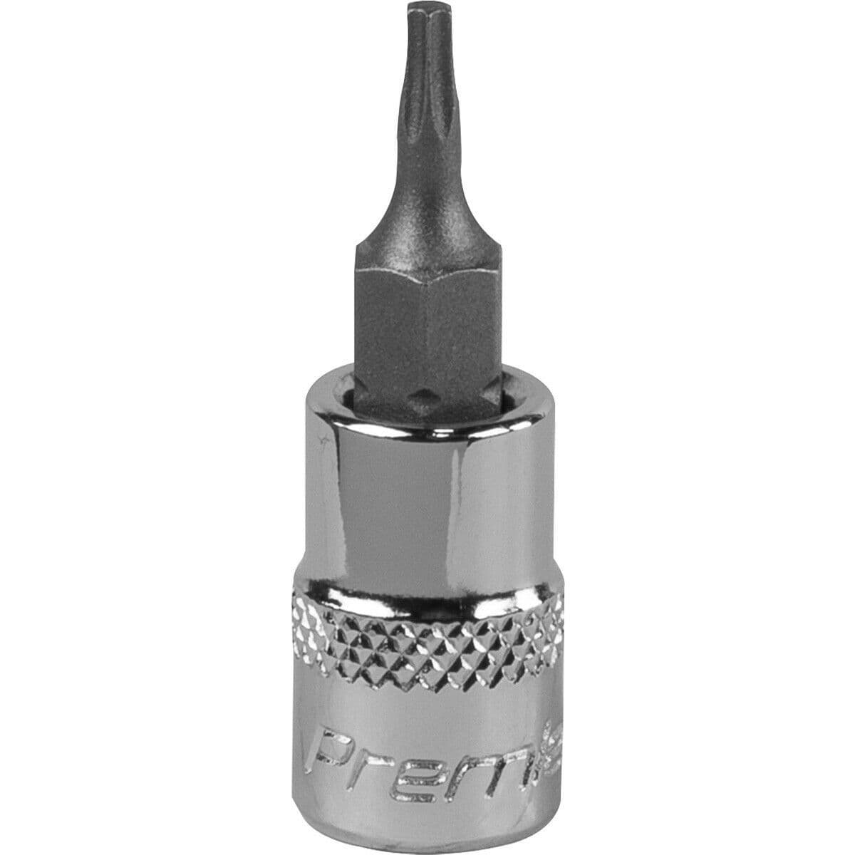 T8 TRX Star Socket Bit 1 4" Square Drive PREMIUM S2 Steel Head Knurled Grip