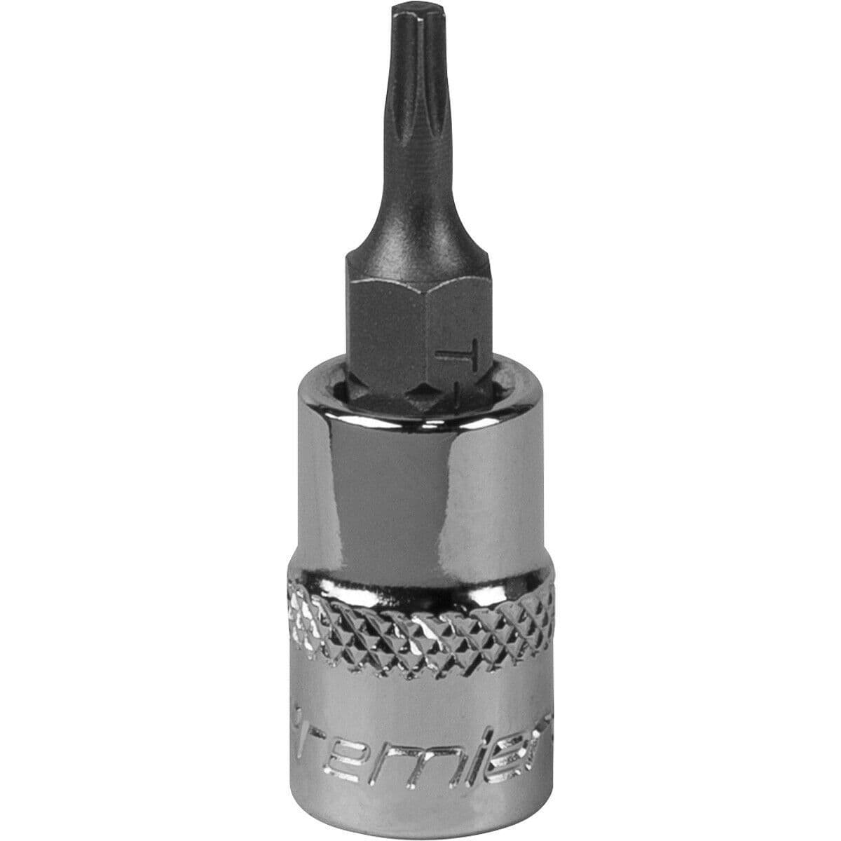 T10 TRX Star Socket Bit - 1/4" Square Drive - PREMIUM S2 Steel Head Knurled Grip