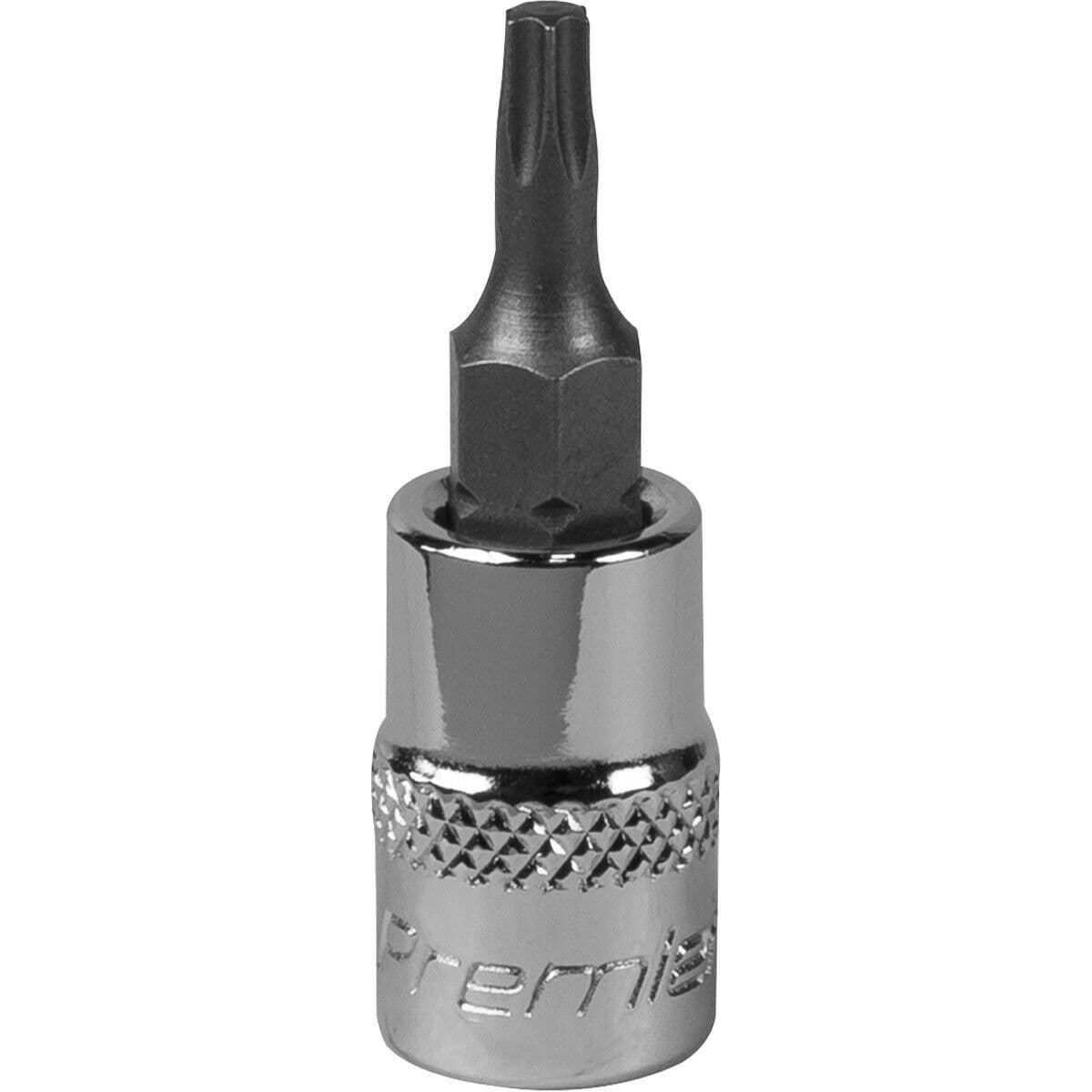 T15 TRX Star Socket Bit - 1/4" Square Drive - PREMIUM S2 Steel Head Knurled Grip