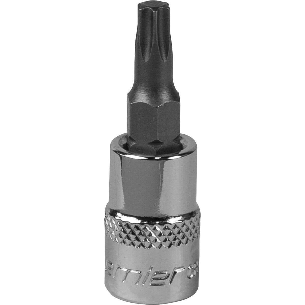T25 TRX Star Socket Bit 1 4" Square Drive PREMIUM S2 Steel Head Knurled Grip