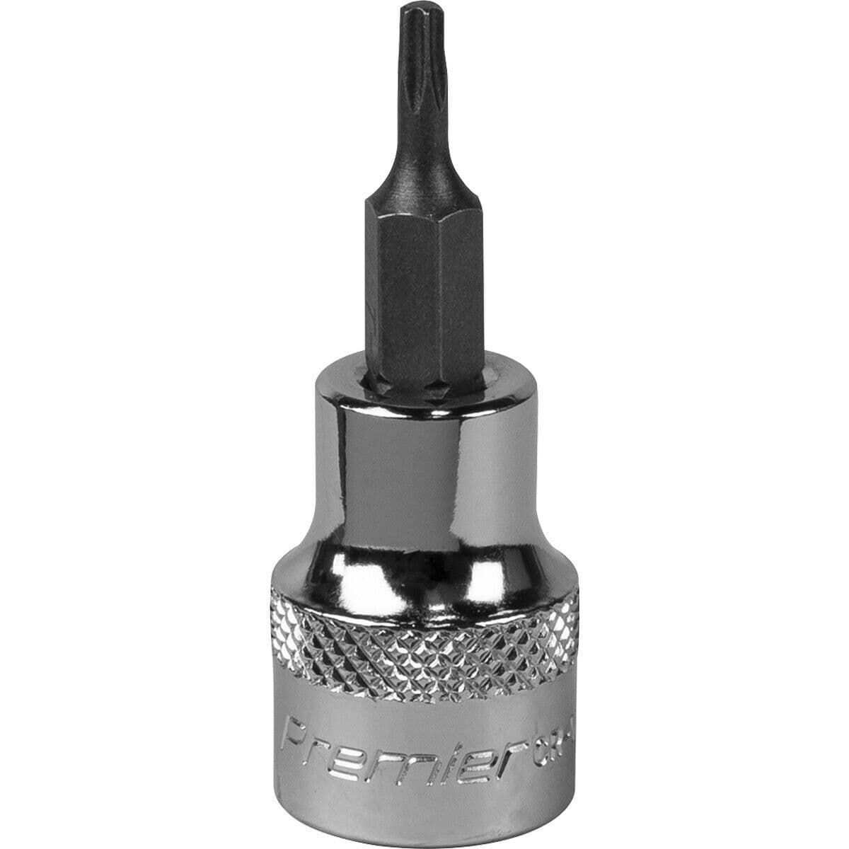 T10 TRX Star Socket Bit 3 8" Square Drive PREMIUM S2 Steel Head Knurled Grip