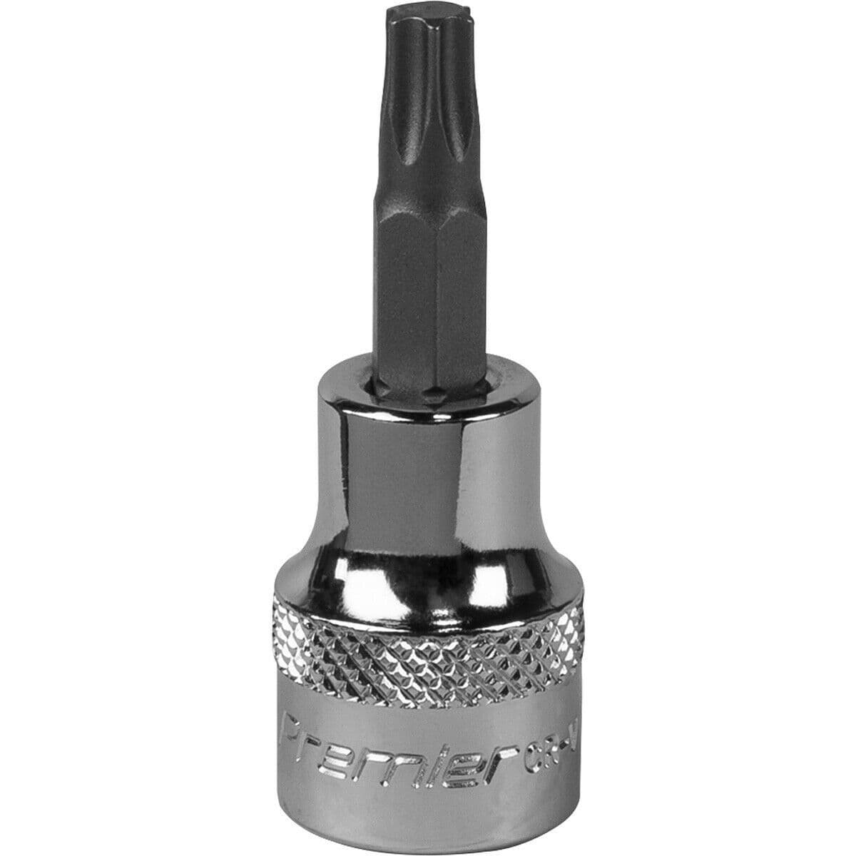 T25 TRX Star Socket Bit 3 8" Square Drive PREMIUM S2 Steel Head Knurled Grip