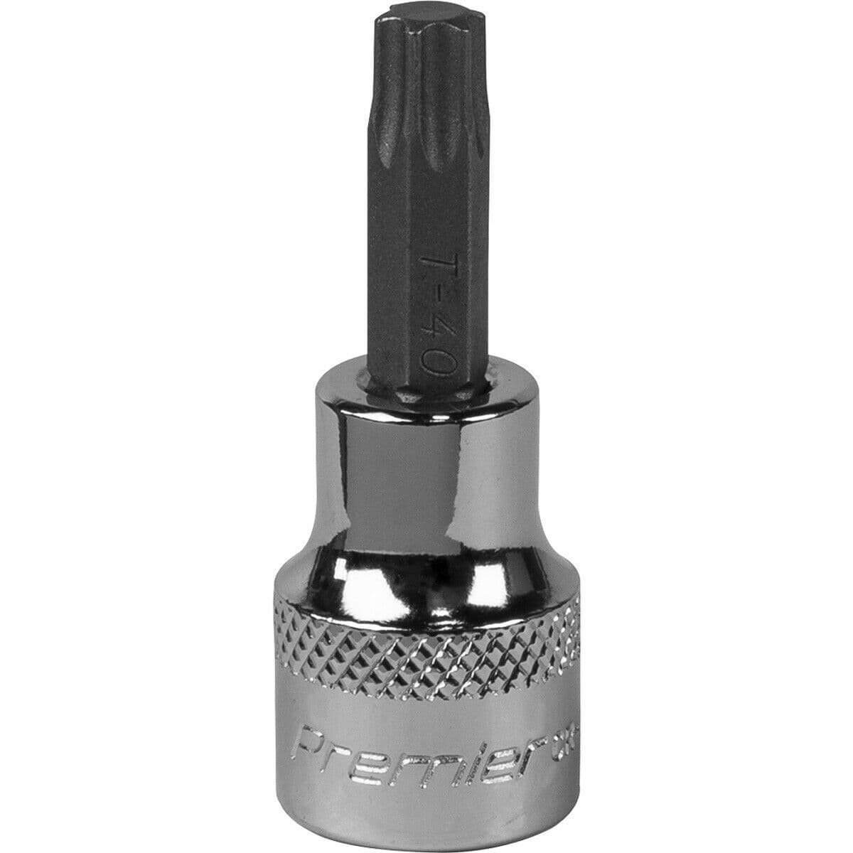 T40 TRX Star Socket Bit 3 8" Square Drive PREMIUM S2 Steel Head Knurled Grip