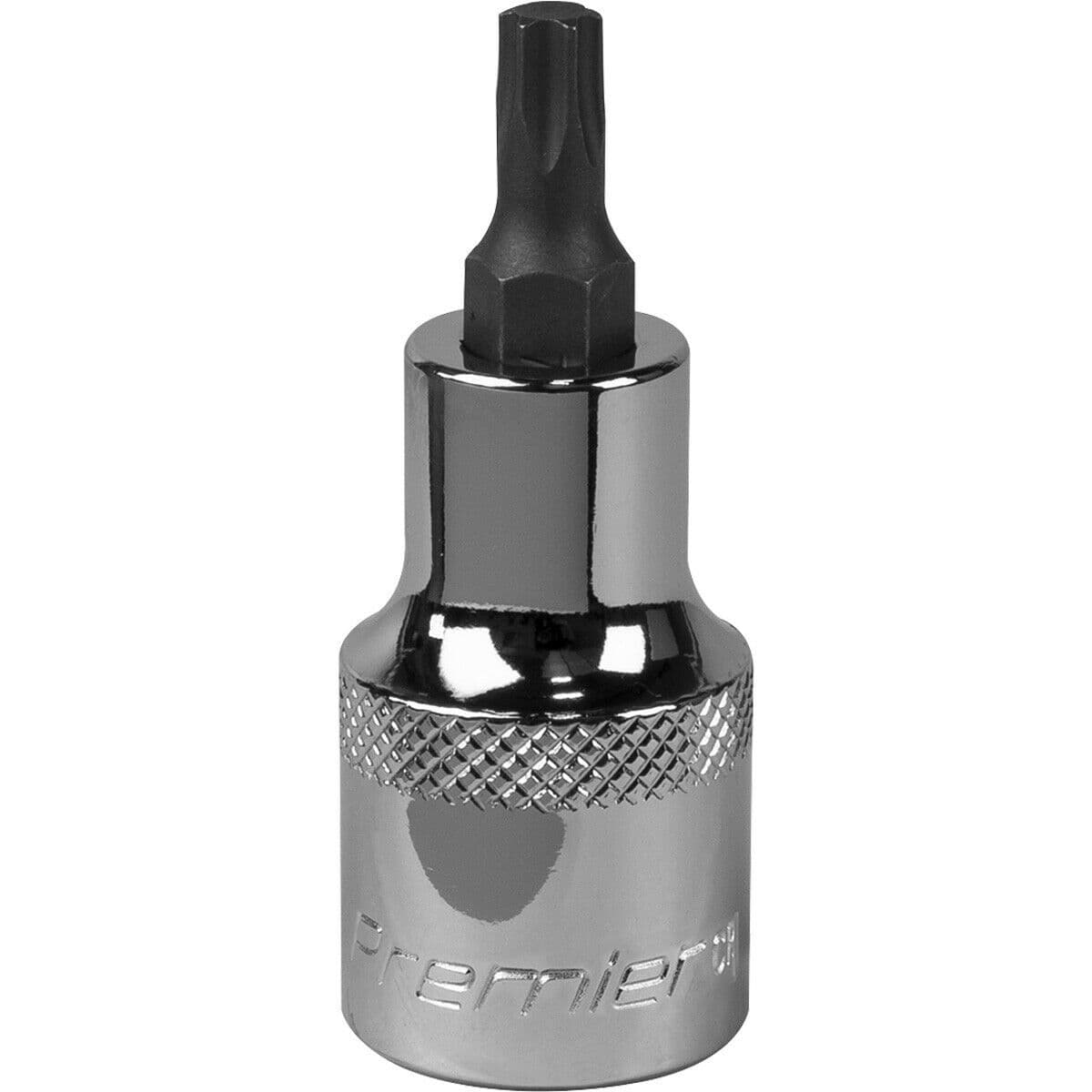 T30 TRX Star Socket Bit 1 2" Square Drive PREMIUM S2 Steel Head Knurled Grip