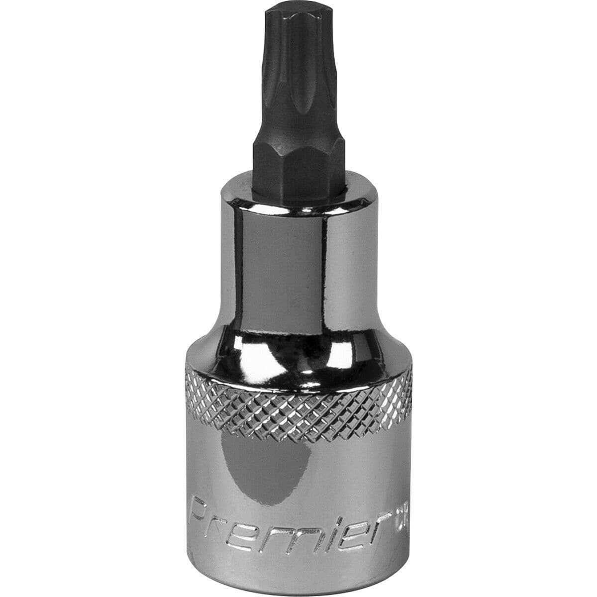 T40 TRX Star Socket Bit - 1/2" Square Drive - PREMIUM S2 Steel Head Knurled Grip