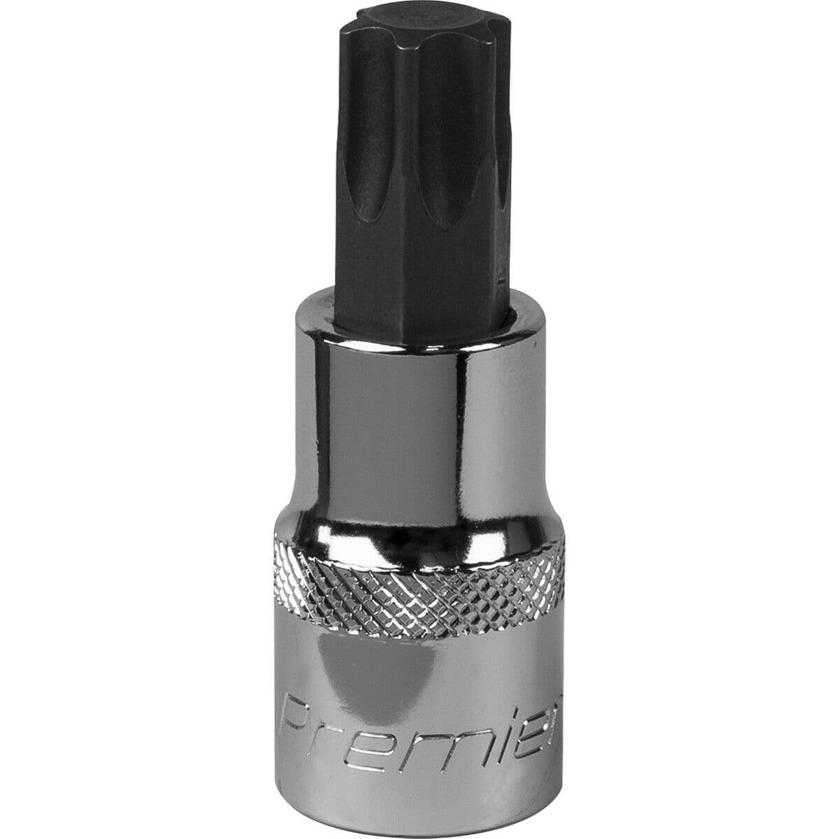T60 TRX Star Socket Bit 1 2" Square Drive PREMIUM S2 Steel Head Knurled Grip