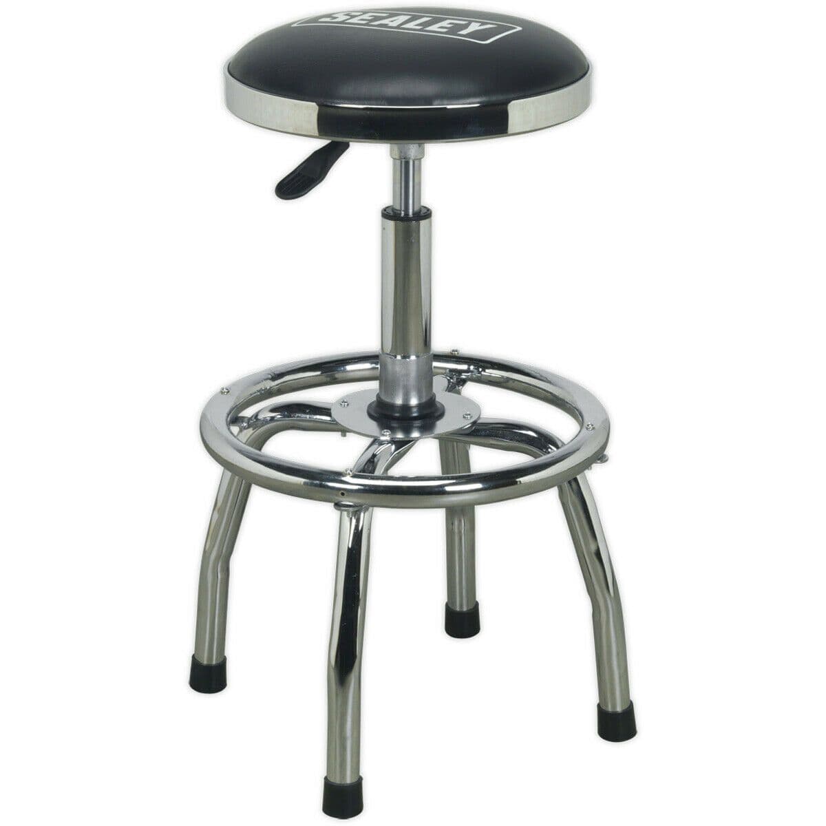 Heavy-Duty Pneumatic Workshop Stool - Adjustable Height Swivel Rotating Seat