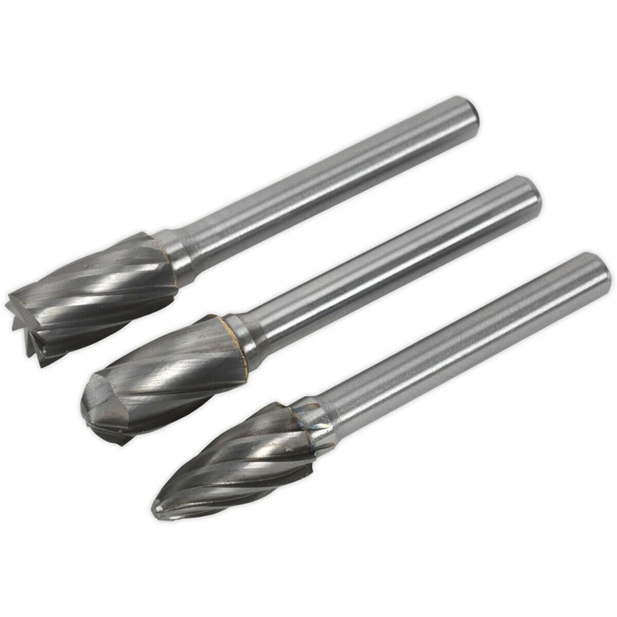 3 PACK 10mm Tungsten Carbide Rotary Burr Bits Set VARIOUS RIPPER COARSE