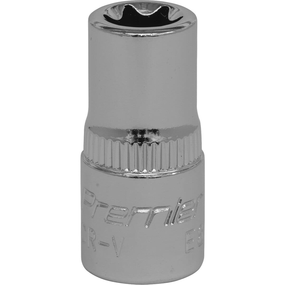 E8 TRX Star Socket Bit 1 4" Square Drive PREMIUM Drop Forged Head Knurled