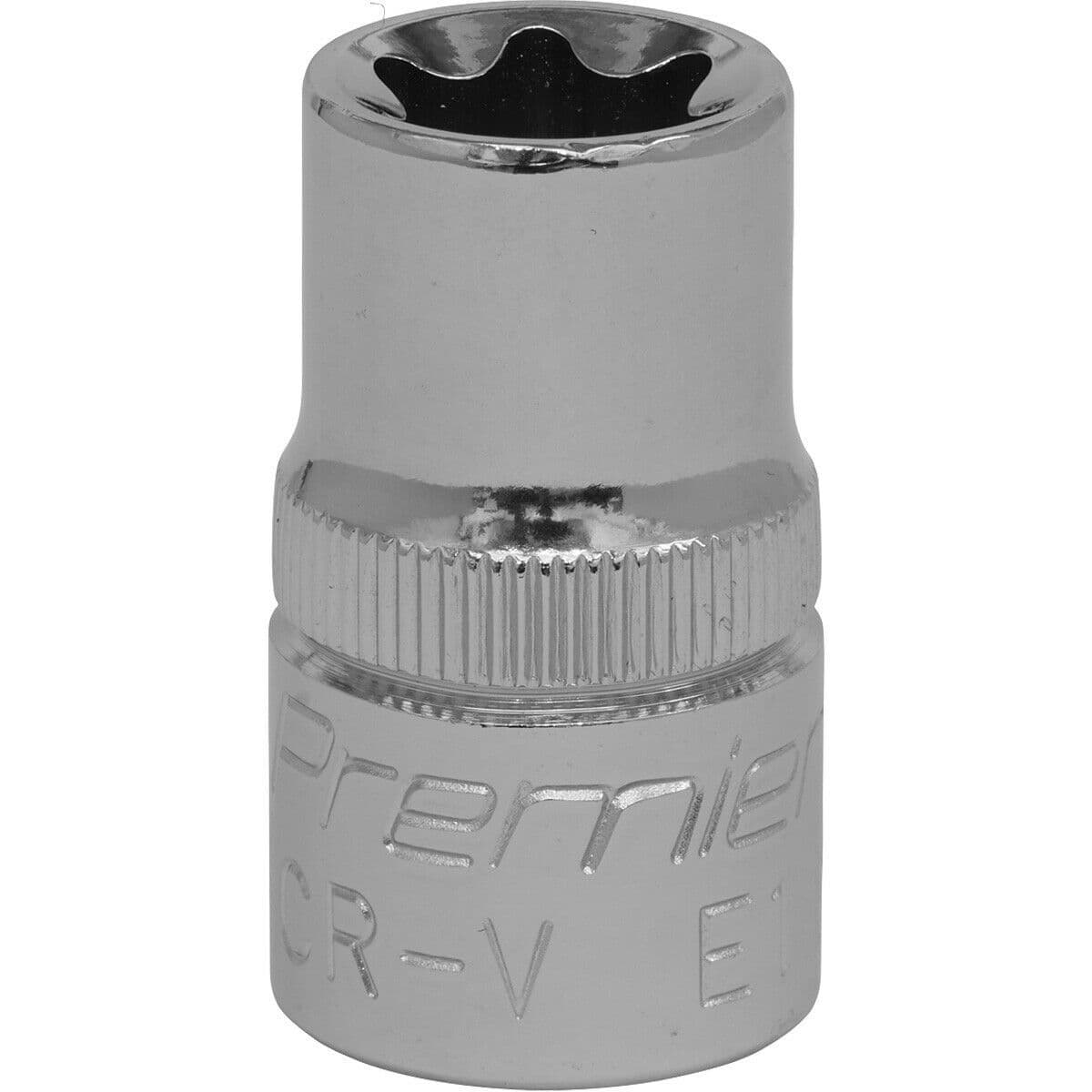 E18 TRX Star Socket Bit 1 2" Square Drive PREMIUM Drop Forged Head Knurled