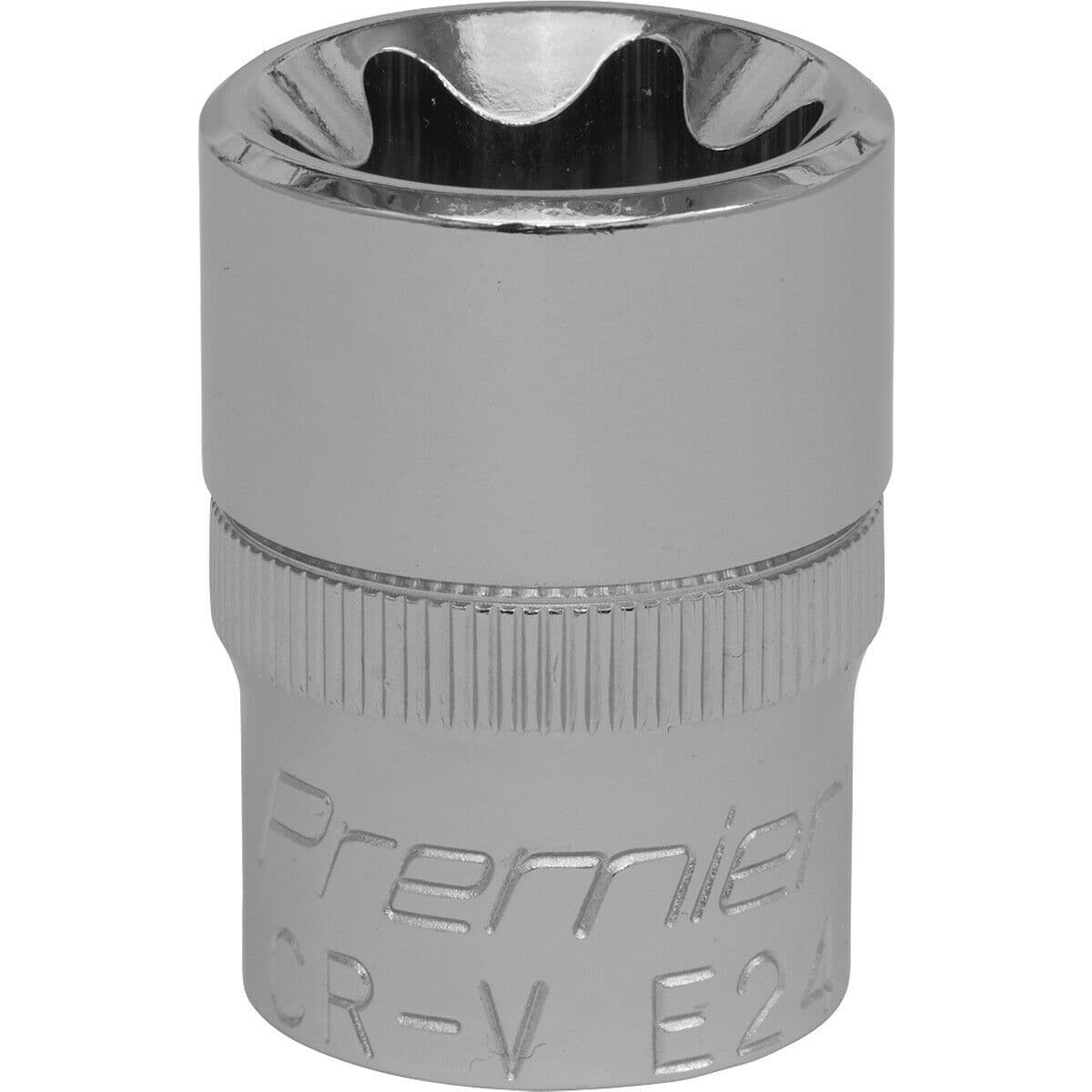 E24 TRX Star Socket Bit 1 2" Square Drive PREMIUM Drop Forged Head Knurled