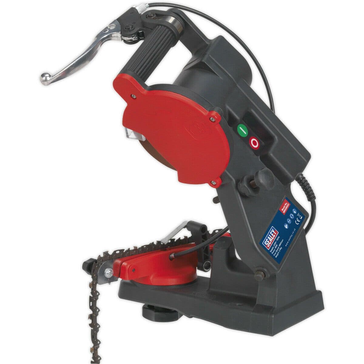85W Chainsaw Blade Sharpener 4800 RPM Chain Guide & Angle Adjustment