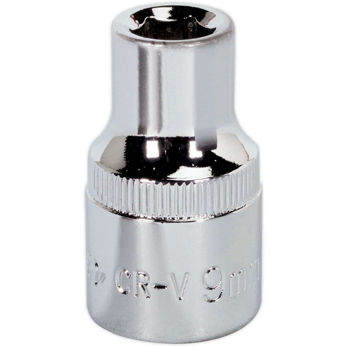 9mm Forged Steel Drive Socket 1 2" Square Drive Polished Chrome Vanadium