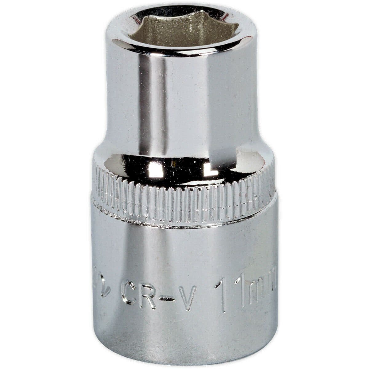 11mm Forged Steel Drive Socket 1 2" Square Drive Polished Chrome Vanadium