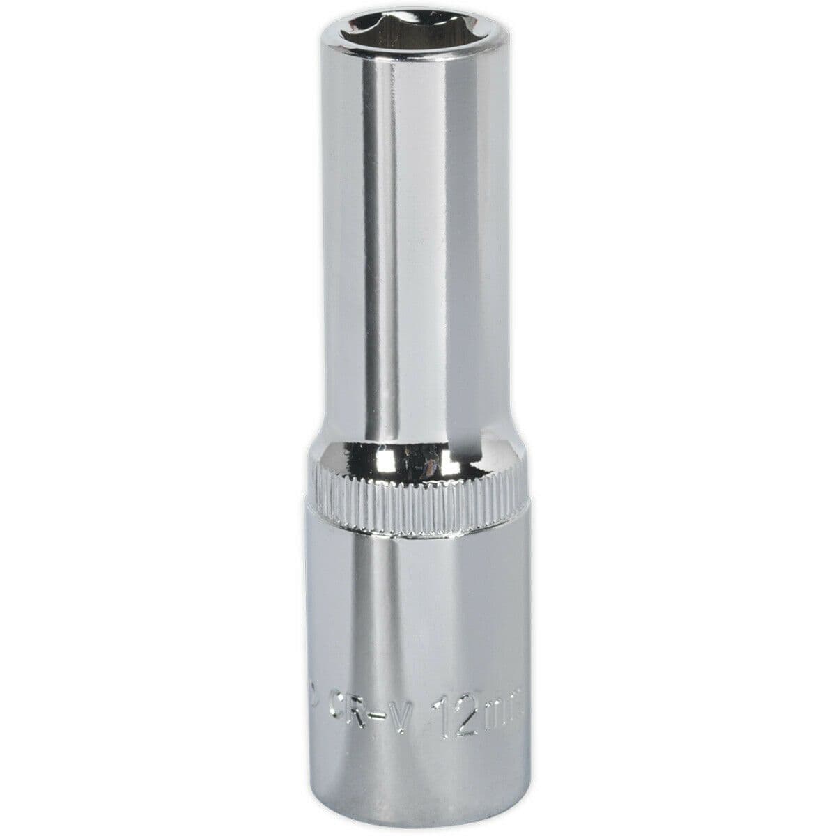 12mm Forged Steel DEEP Drive Socket - 1/2" Square Drive Polished Chrome Vanadium