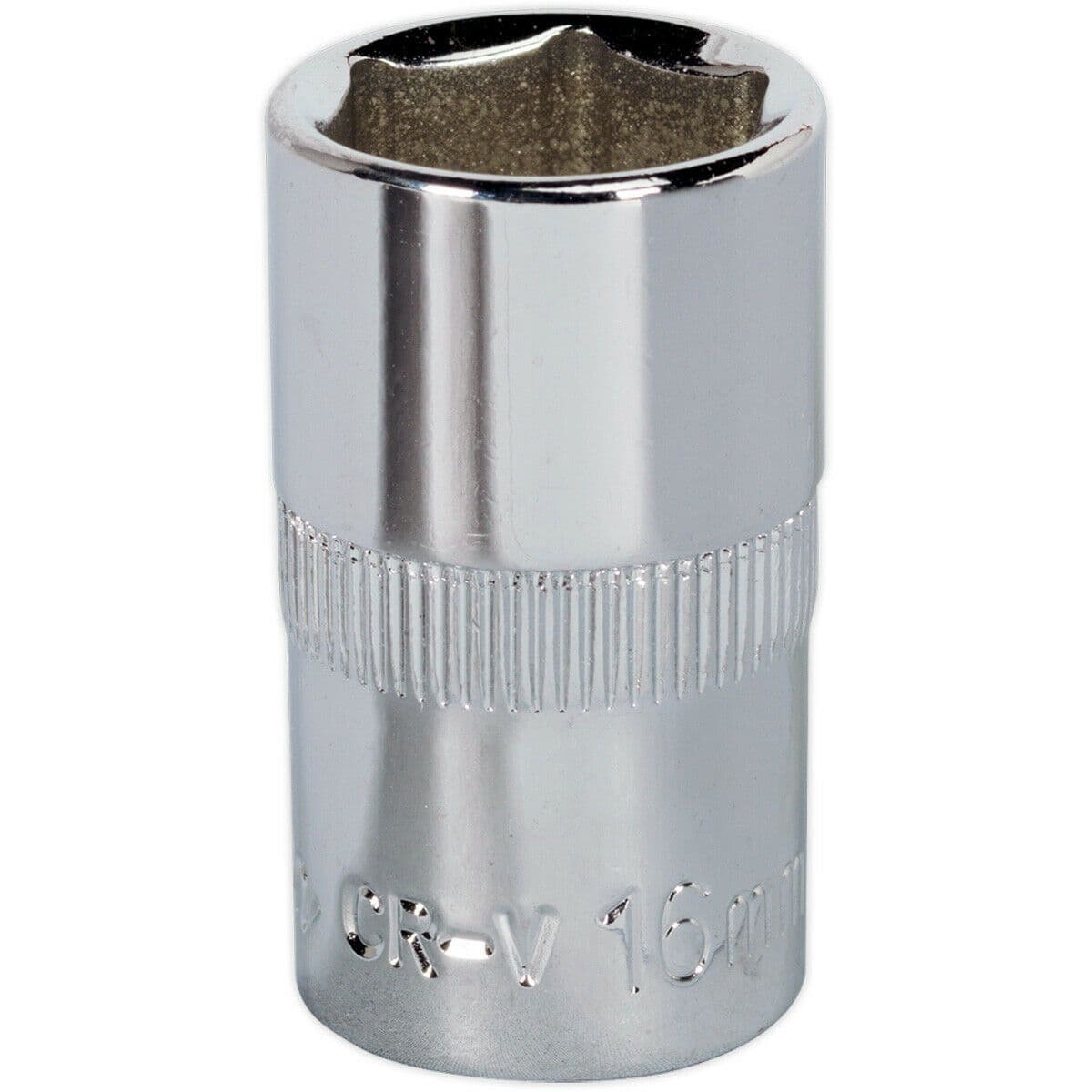 16mm Forged Steel Drive Socket 1 2" Square Drive Polished Chrome Vanadium