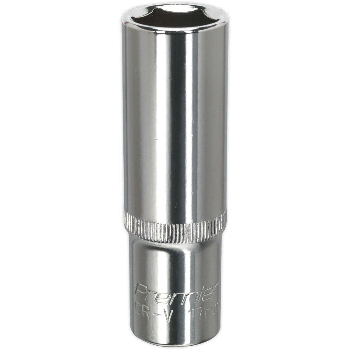 17mm Forged Steel DEEP Drive Socket 1 2" Square Drive Polished Chrome Vanadium