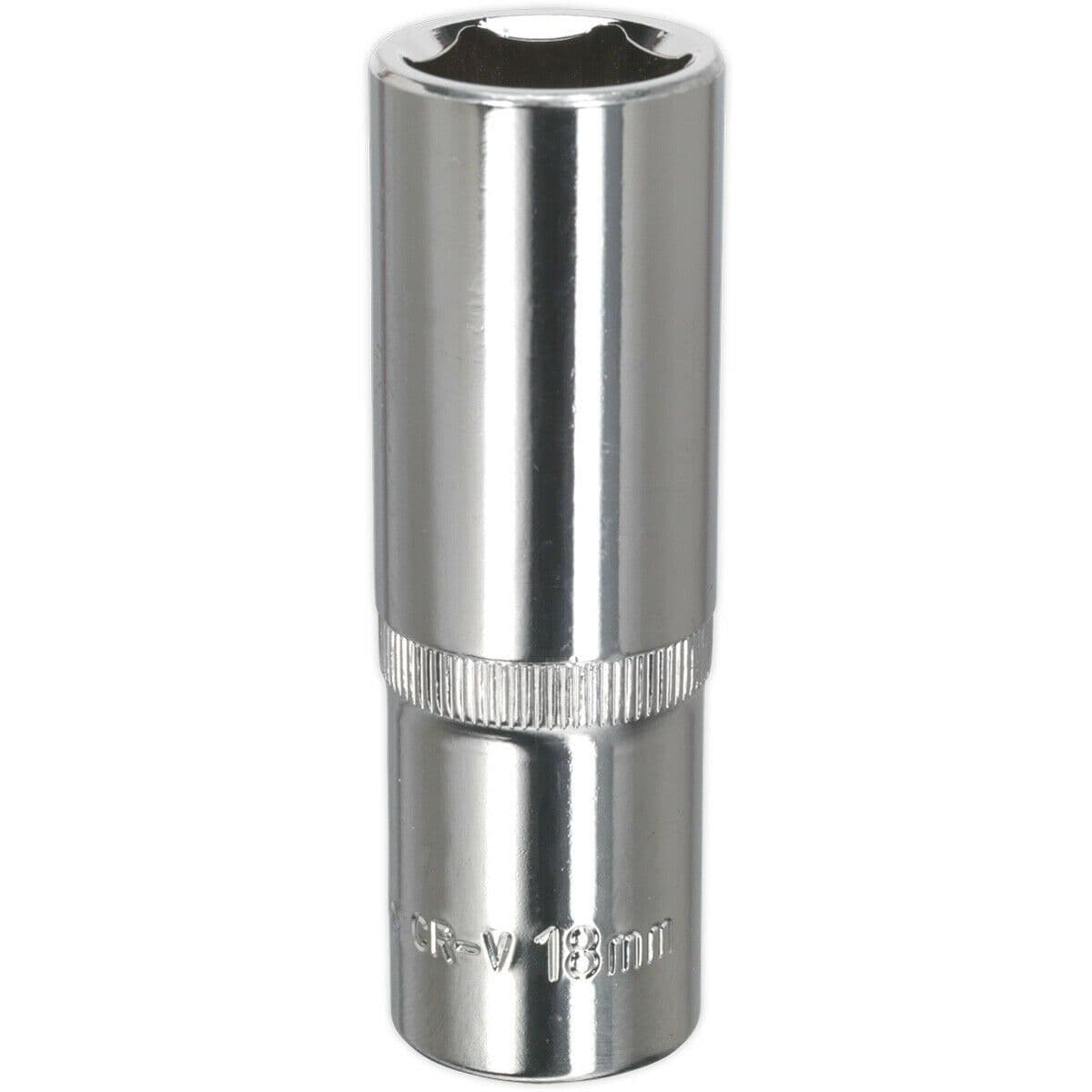 18mm Forged Steel DEEP Drive Socket 1 2" Square Drive Polished Chrome Vanadium