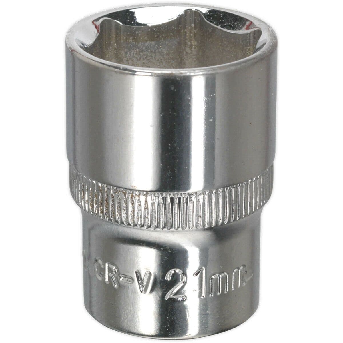 21mm Forged Steel Drive Socket 1 2" Square Drive Polished Chrome Vanadium