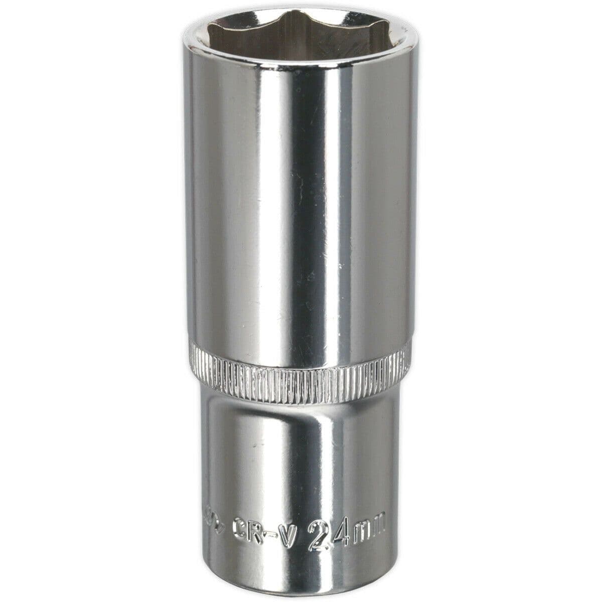 24mm Forged Steel DEEP Drive Socket 1 2" Square Drive Polished Chrome Vanadium