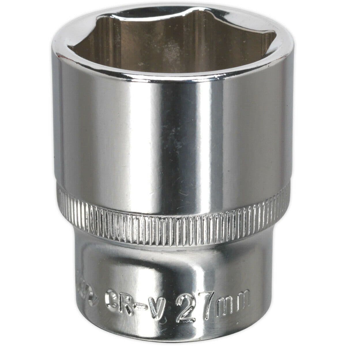 27mm Forged Steel Drive Socket - 1/2" Square Drive - Polished Chrome Vanadium
