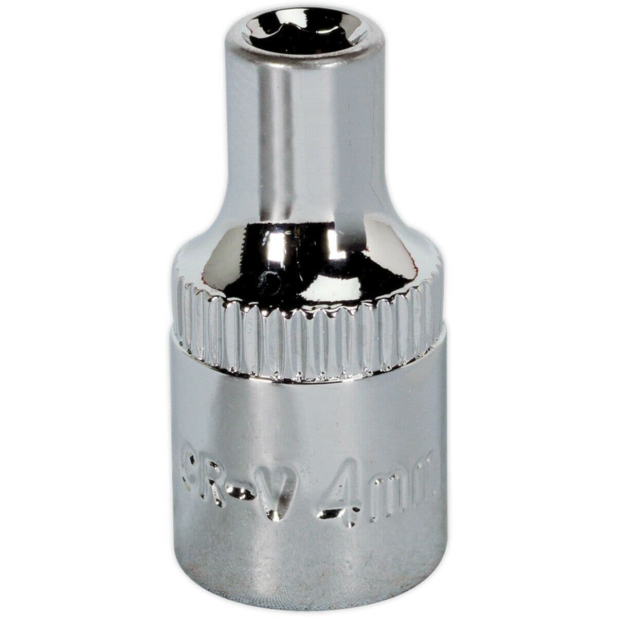 4mm Forged Steel Drive Socket 1 4" Square Drive Polished Chrome Vanadium
