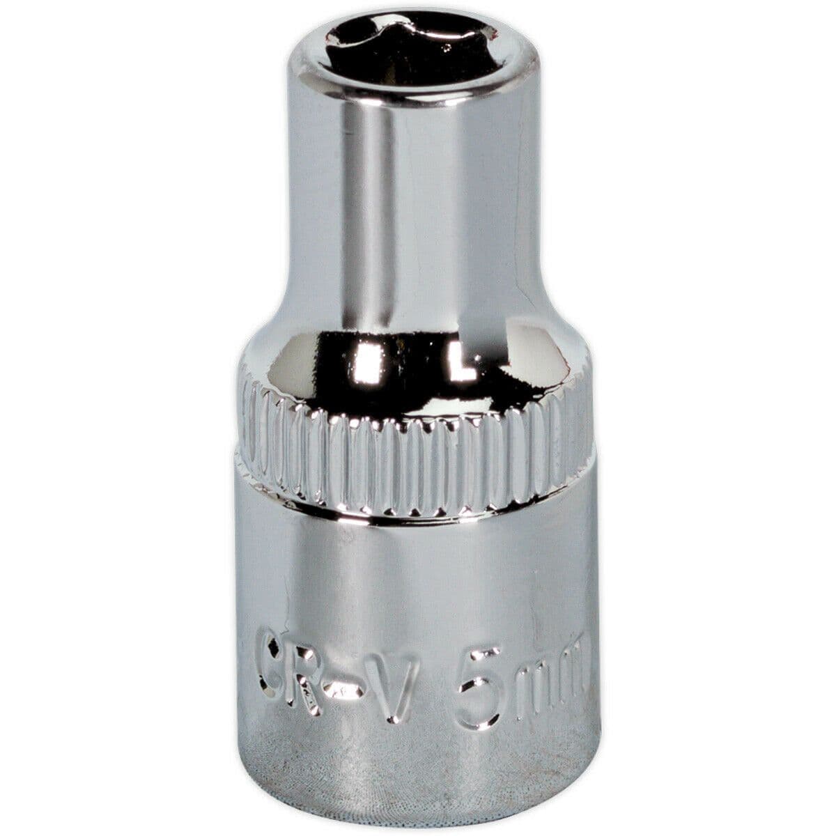 5mm Forged Steel Drive Socket - 1/4" Square Drive - Polished Chrome Vanadium