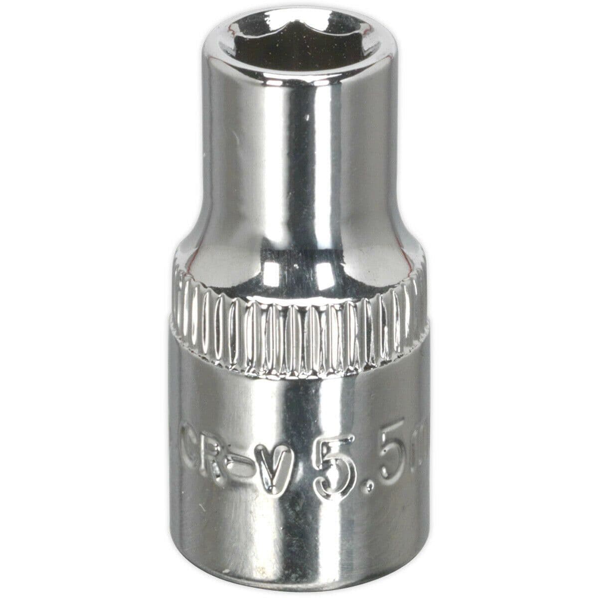 5.5mm Forged Steel Drive Socket 1 4" Square Drive Polished Chrome Vanadium
