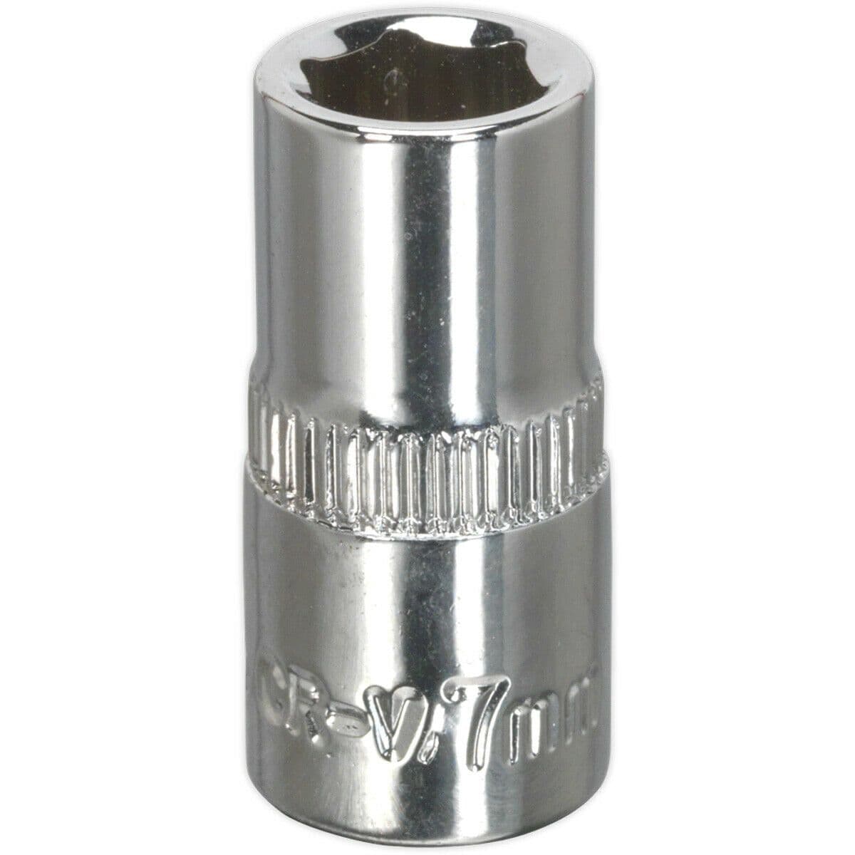 7mm Forged Steel Drive Socket 1 4" Square Drive Polished Chrome Vanadium