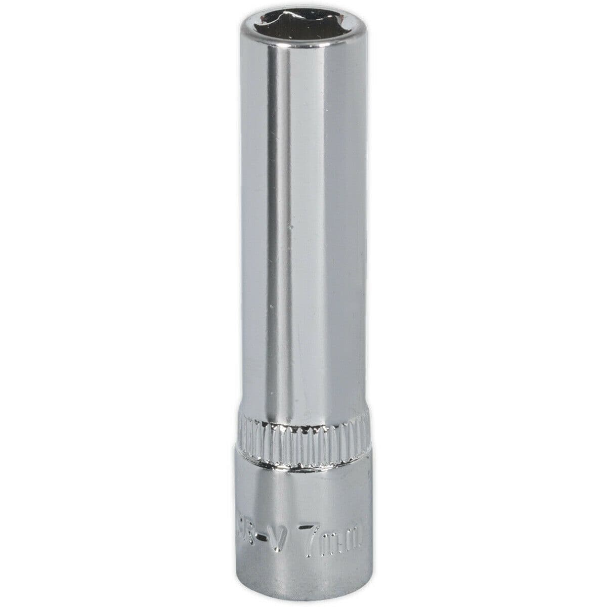 7mm Forged Steel DEEP Drive Socket - 1/4" Square Drive Polished Chrome Vanadium
