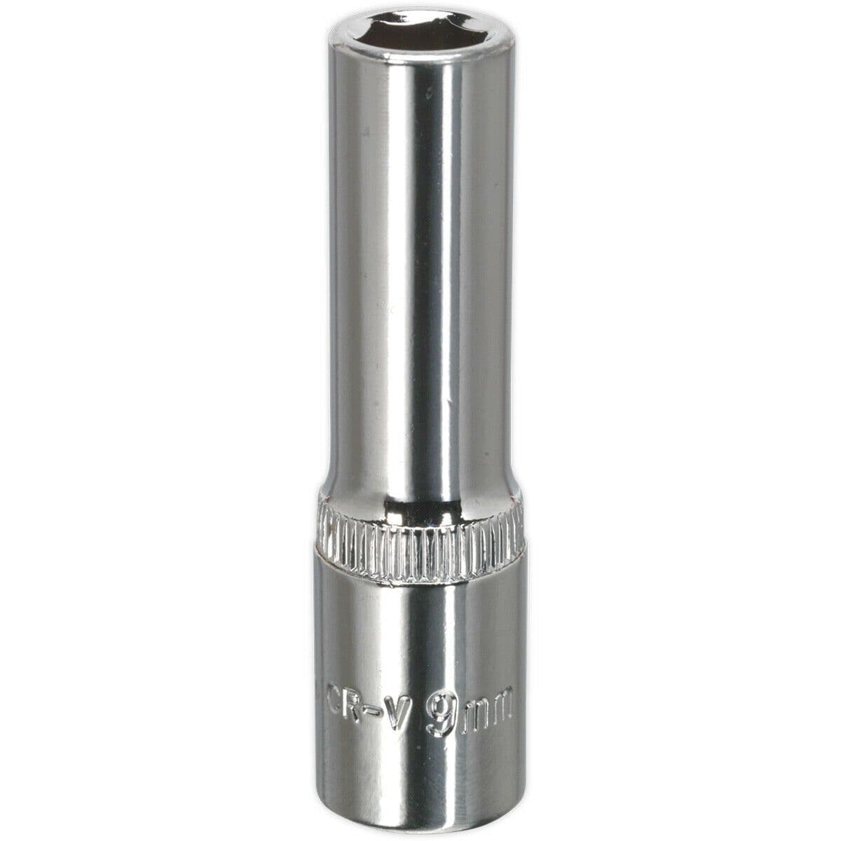 9mm Forged Steel DEEP Drive Socket - 3/8" Square Drive Polished Chrome Vanadium