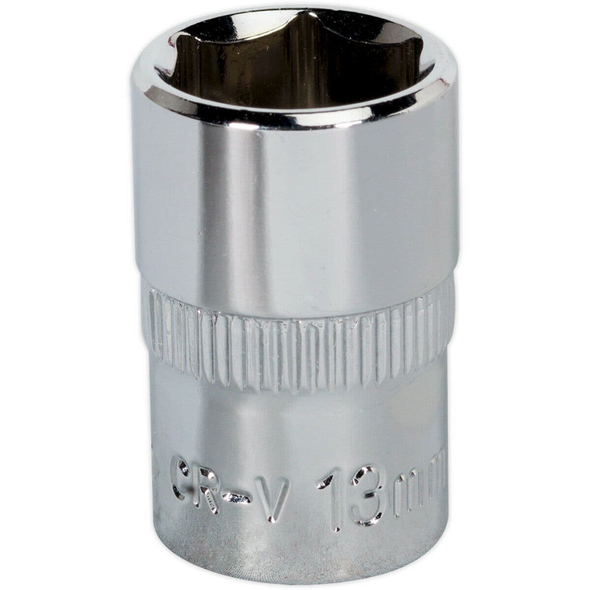 13mm Forged Steel Drive Socket - 3/8" Square Drive - Polished Chrome Vanadium