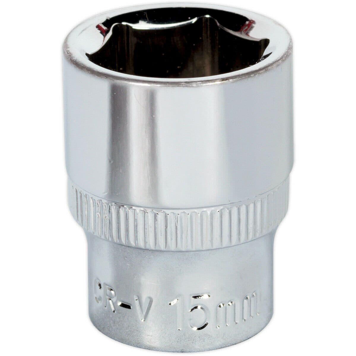 15mm Forged Steel Drive Socket 3 8" Square Drive Polished Chrome Vanadium