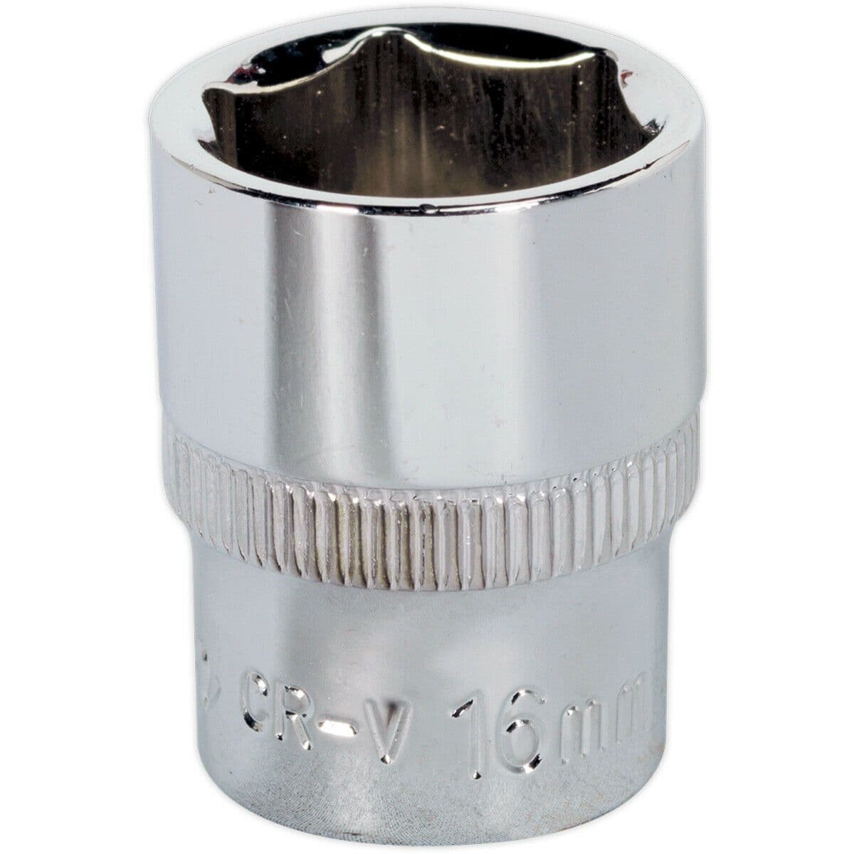 16mm Forged Steel Drive Socket 3 8" Square Drive Polished Chrome Vanadium