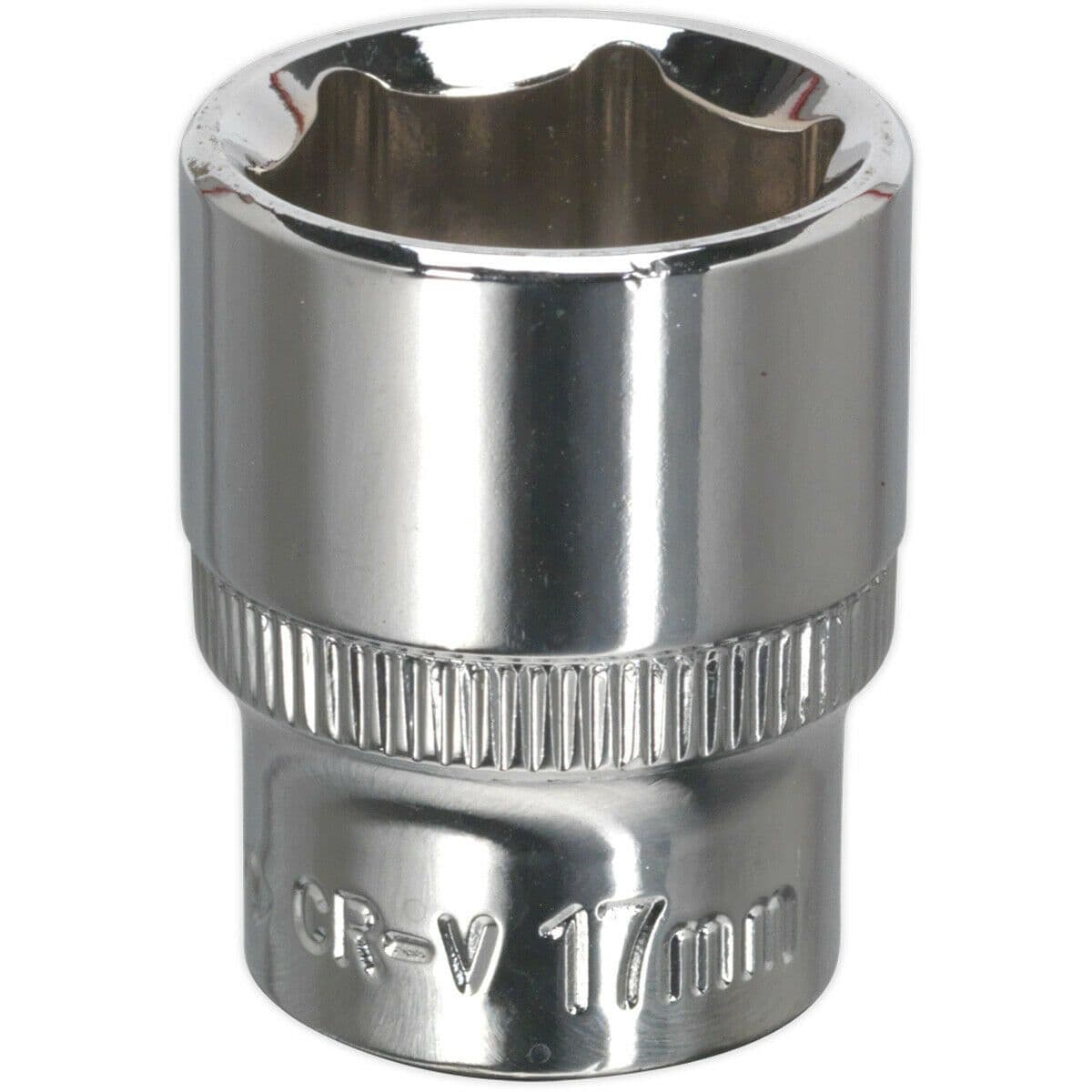 17mm Forged Steel Drive Socket 3 8" Square Drive Polished Chrome Vanadium
