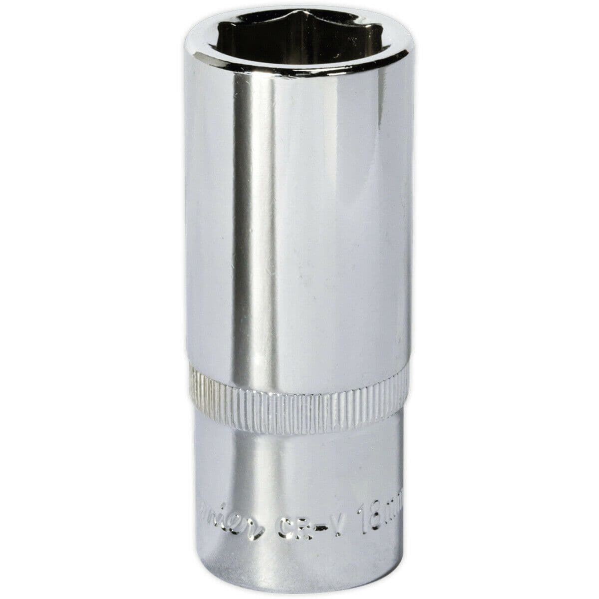 18mm Forged Steel DEEP Drive Socket 3 8" Square Drive Polished Chrome Vanadium
