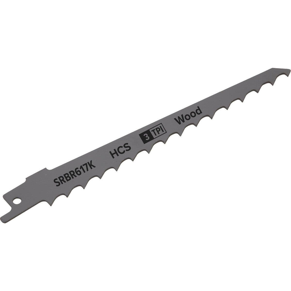 5 PACK 150mm HCS Reciprocating Saw Blade 3 TPI Milled Side Set Teeth