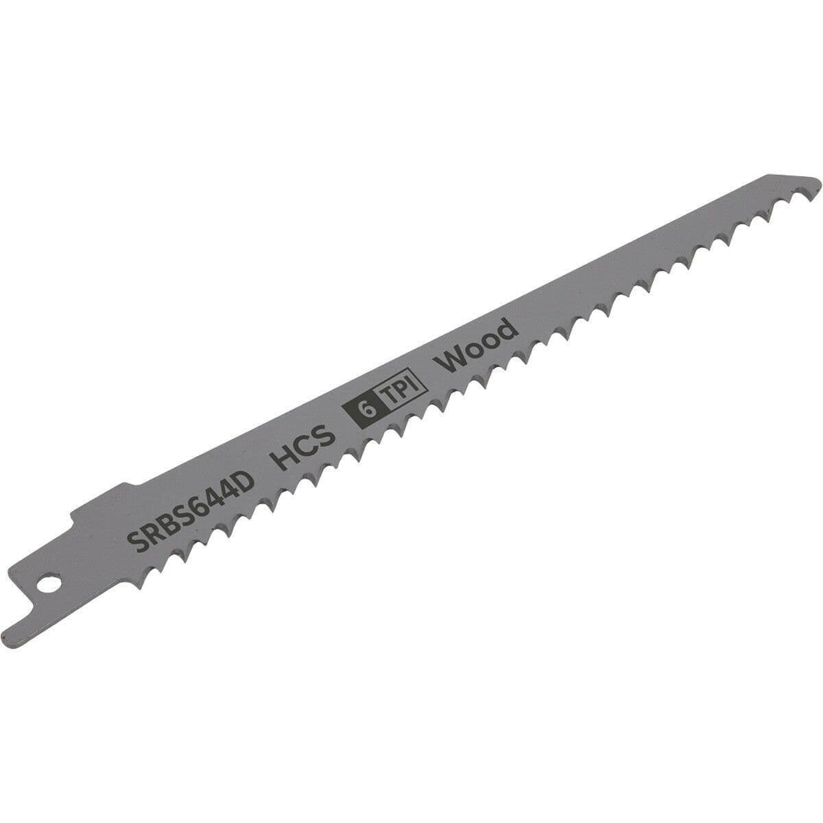 5 PACK 150mm HCS Reciprocating Saw Blade 6 TPI Milled Side Set Teeth