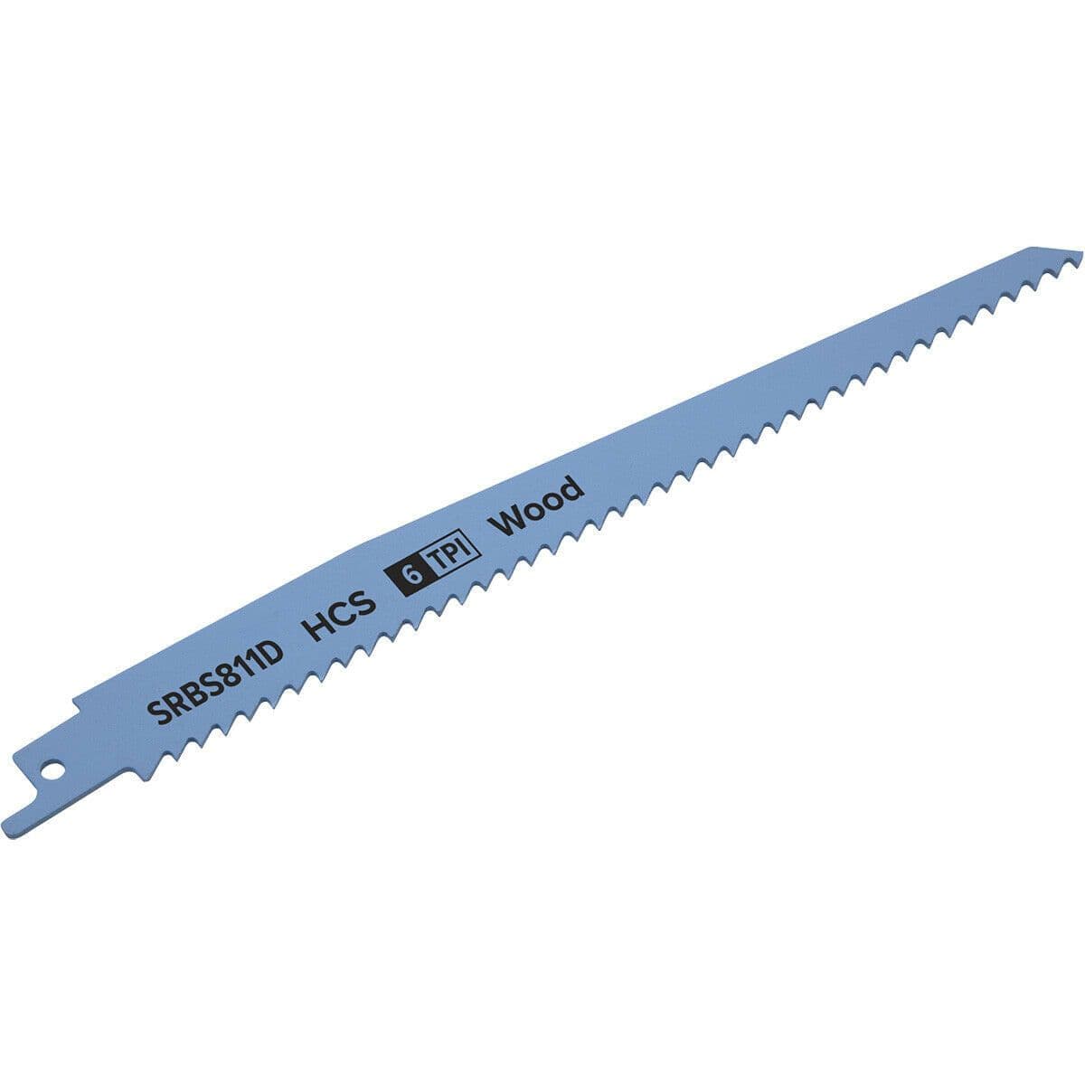 5 PACK 200mm HCS Reciprocating Saw Blade - 6 TPI - Milled Side Set Teeth